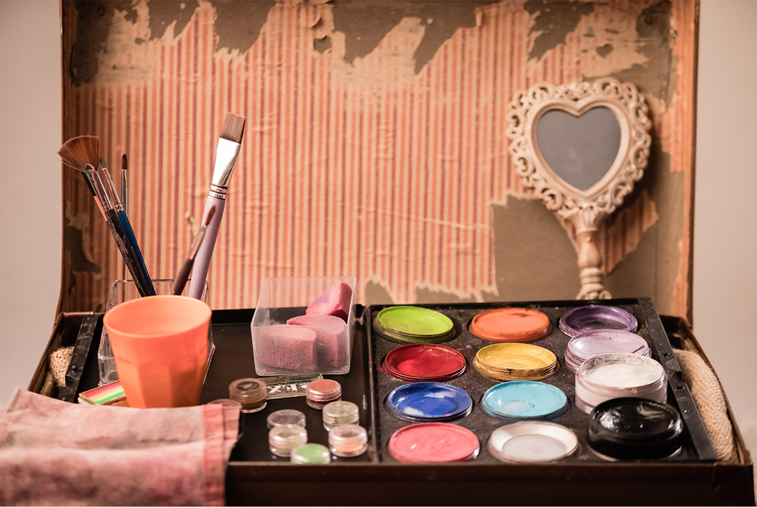 tavolozza colori facepainting