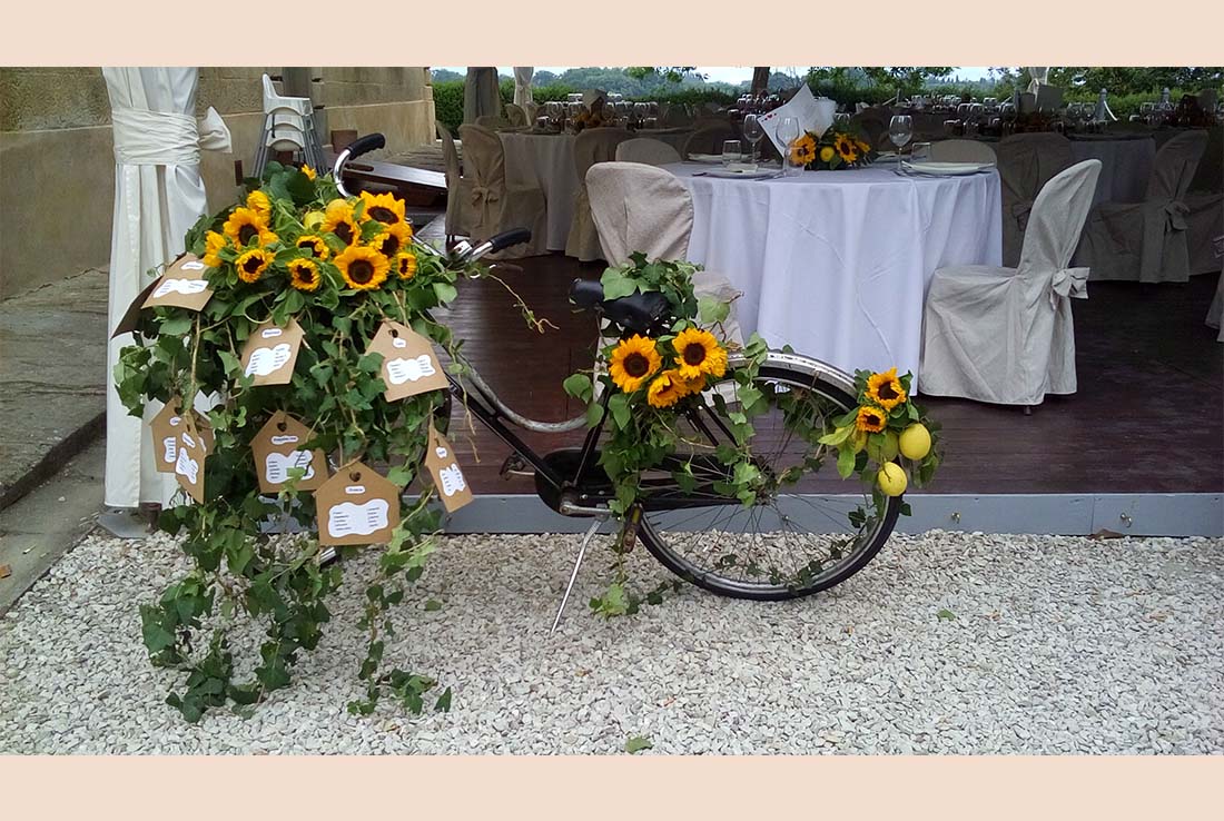 bicicletta per tableau de mariage